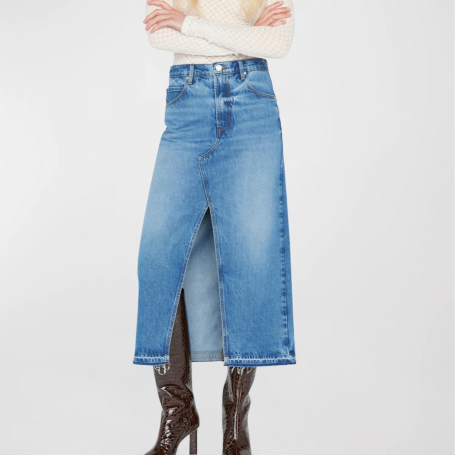 New Frame The Midaxi Skirt In Del Amo Dlam